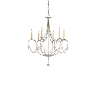 Crystal Lights 6 Light Large Chandelier by Currey Company - 989-6SC