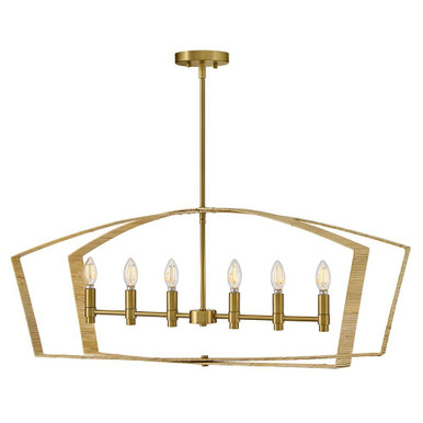 Sammi 30W 6 LED Linear Chandelier 14.5 Inch Tall and 40 Inch Wide by Lark - 83645