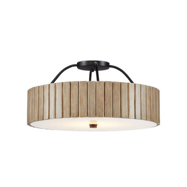 Tetterby 1 Light 20 Inch Wide Semi Flush Mount by Currey Company - 9999-0058