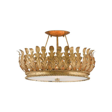 Biddulph 3 Light 18.5 Inch Wide Semi Flush Mount by Currey Company - 9999-0024