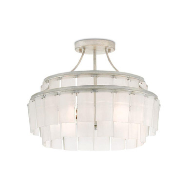 Vintner Blanc 3 Light 15.5 Inch Wide Semi Flush Mount by Currey Company - 9999-0030