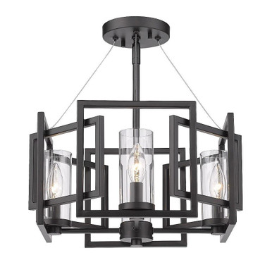 Marco 4 Light 16 Inch Wide Semi Flush Mount by Golden - 6068-SF