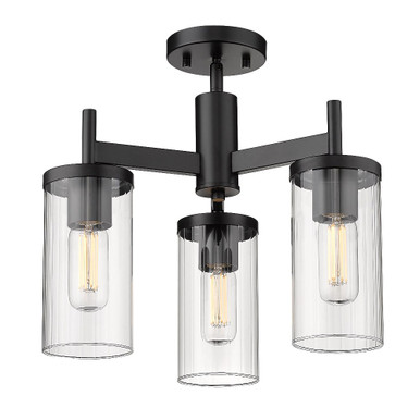 Winslett 3 Light 16.5 Inch Wide Semi Flush Mount by Golden - 7011-3SF