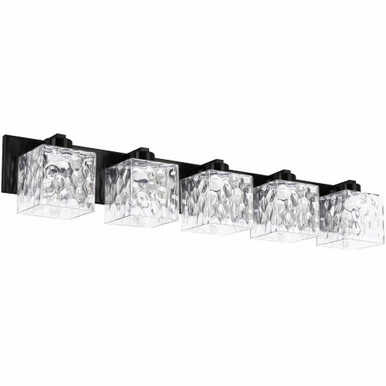 Veda 300W 5 LED Bath Vanity 7 Inch Tall and 38.5 Inch Wide by Dainolite - VED-365W-MB-CLR