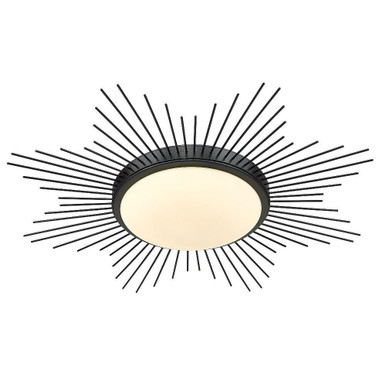 Kieran 16W 1 LED 24 Inch Wide Flush Mount by Golden - 9126-FM24