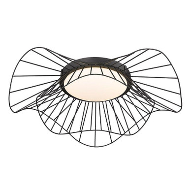 Elena 16W 1 LED 24 Inch Wide Flush Mount by Golden - 9136-FM24 NB-OP