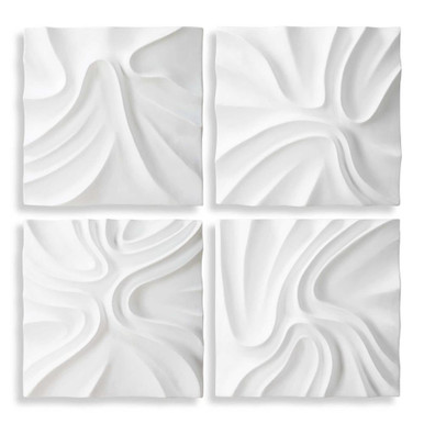 Snowdrift 15.25 Inch Wall Decor (Set of 4) by Uttermost - 04368