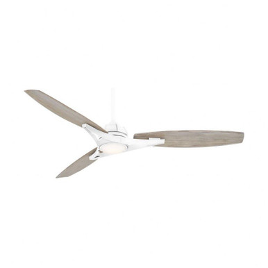 Molino 3 Blade Outdoor Ceiling Fan with Light Kit 65 Inch W by Minka Aire - F742L-WHF