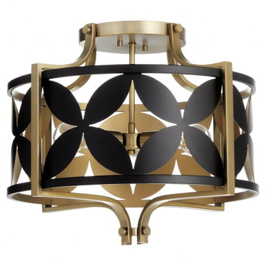 Mariposa 3 Light 19.5 Inch Wide Semi Flush Mount by Quorum - 283-18-5980