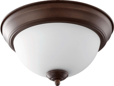 2 Light 11.5 Inch Wide Opal Glass Flush Mount by Quorum - 3063-11