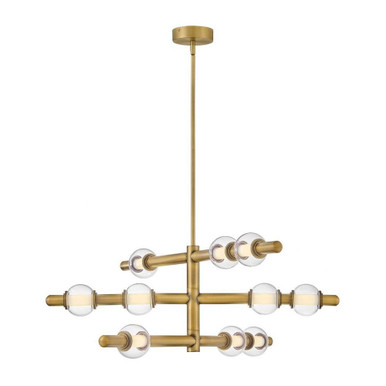 Saxon 50W LED Large Chandelier 14.25 Inch Tall and 36 Inch Wide by Hinkley - 48335LCB