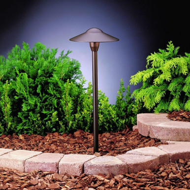 1 light Domed Path Light 21 inches tall by 8.5 inches wide by Kichler  - 15310
