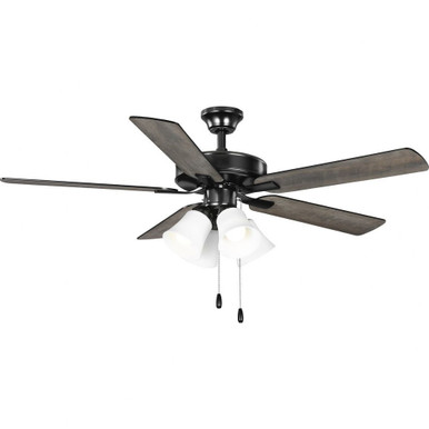 AirPro Builder 5 Blade Ceiling Fan with Light Kit 18.7x52 Inch by Progress  - P250081