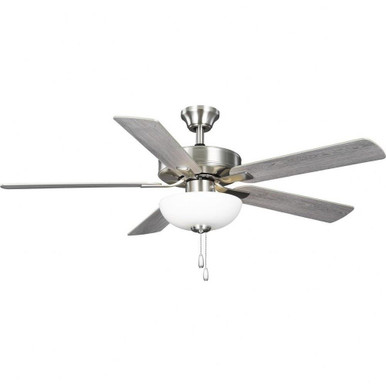 AirPro Builder 5 Blade Ceiling Fan with Light Kit 52 Inch Wide by Progress  - P250082