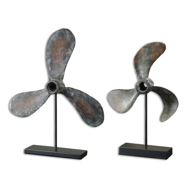 Propellers 20.5 Inch Sculpture (Set of 2) by Uttermost - 19947