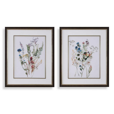 Delicate Flowers 27.63 Inch Floral Framed Prints (Set of 2) by Uttermost - 32341
