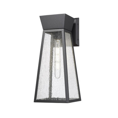 Lucian 1 Light Outdoor Wall Mount 17 Inch Tall by Artcraft - AC8861BK