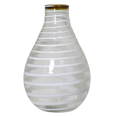 Vanilla Swirl 18 Inch Glass Drop Vase by Stylecraft - ACMX11702DS