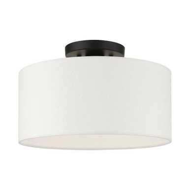 Meridian 1 Light 13 Inch Wide Semi Flush Mount by Livex - 41097