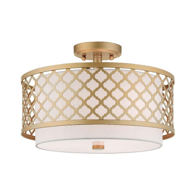Arabesque 3 Light 15.25 Inch Wide Semi Flush Mount by Livex - 41108