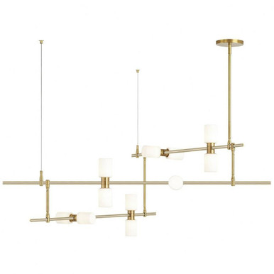 Modernrail 12 Light Oversized Rail Chandelier by Visual Comfort Modern - 700MDCHCRR