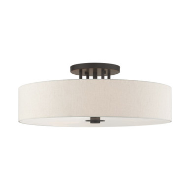 Meridian Six Light 30 Inch Wide Semi Flush Mount by Livex - 45848