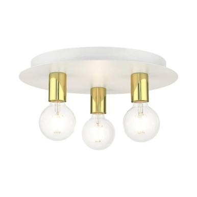 Hillview 3 Light 14 Inch Wide Flush Mount by Livex - 45873