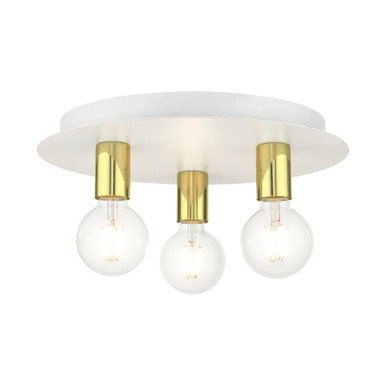 Hillview 3 Light 14 Inch Wide Flush Mount by Livex - 45873