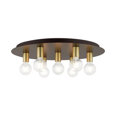 Hillview 7 Light 24 Inch Wide Flush Mount by Livex - 45876