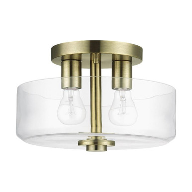 Whitworth 2 Light 12.25 Inch Wide Semi Flush Mount by Livex - 46122