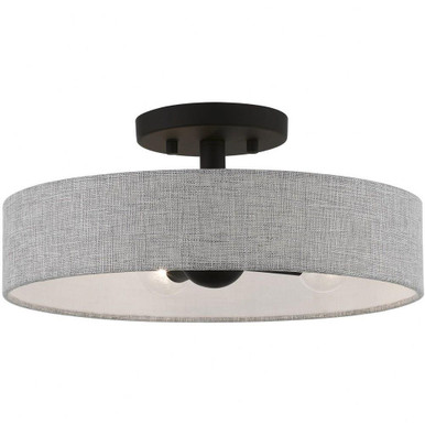 Elmhurst 4 Light 14 Inch Wide Semi Flush Mount by Livex - 46147