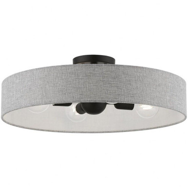 Elmhurst 4 Light 22 Inch Wide Semi Flush Mount by Livex - 46148