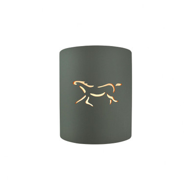 Sun Dagger 1 Light Horse Cut Out Wall Sconce by Justice Design - CER-9010