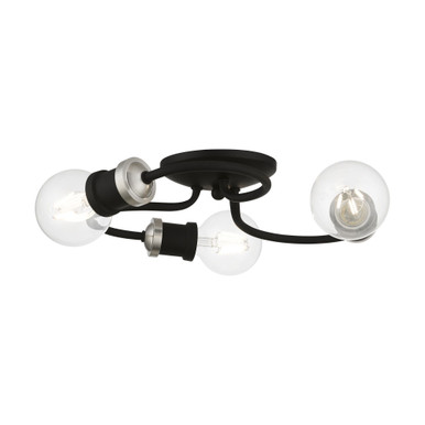 Bromley 3 Light 13 Inch Wide Flush Mount by Livex - 46383