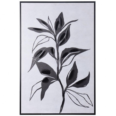 Charcoal Shadow II 24 Inch Hand Embellished Framed Wall Art by Stylecraft - WI33872DS