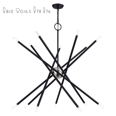 Soho 14 Light Oversized Foyer Chandelier by Livex - 47009
