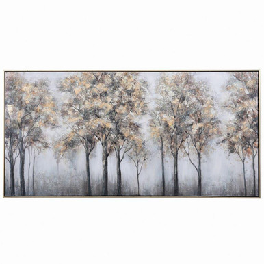 Plantation Trees 30 Inch Hand Painted Framed Canvas Wall Art by Stylecraft - WI33937DS