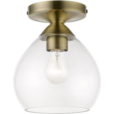 Catania 1 Light 7 Inch Wide Semi Flush Mount by Livex - 46500