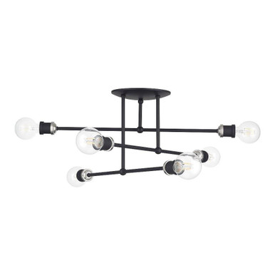 Delacroix 6 Light 28 Inch Wide Semi Flush Mount by Livex - 47178