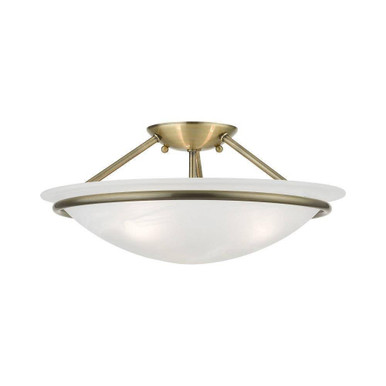 Newburgh 3 Light 16 Inch Wide Semi Flush Mount by Livex - 4824