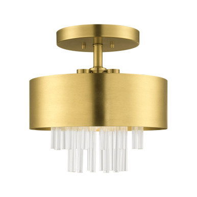 Orenburg 3 Light 13 Inch Wide Semi Flush Mount by Livex - 48872