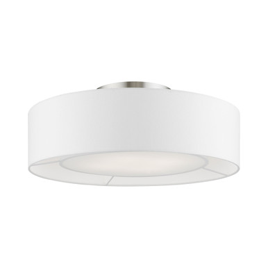 Gilmore 4 Light 21 Inch Wide Semi Flush Mount by Livex - 47174-91