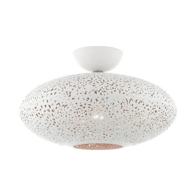 Charlton 1 Light 15.88 Inch Wide Semi Flush Mount by Livex - 49183