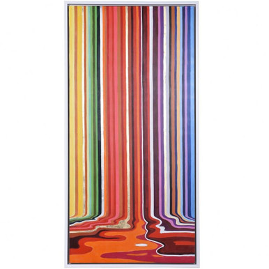 All The Crayons Are Melting 31.2 Inch Canvas Framed Wall by Stylecraft - WI34054DS