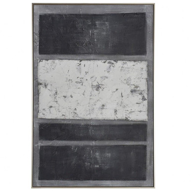Neutral Whisper 59.06 Inch Framed Abstract Canvas Wall Art by Stylecraft - WI34147DS