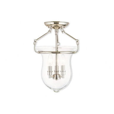 Canterbury 3 Light 12 Inch Wide Semi Flush Mount by Livex - 50295