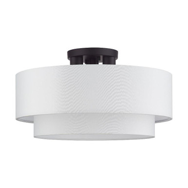 Manorwood 3 Light 18 Inch Wide Semi Flush Mount by Livex - 50306