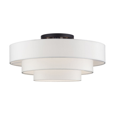 Manorwood 5 Light 28 Inch Wide Semi Flush Mount by Livex - 50309