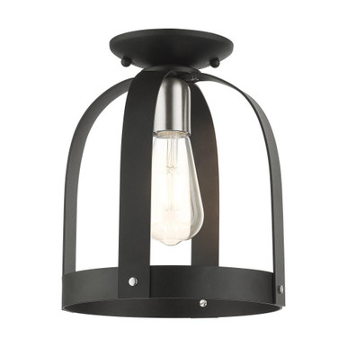 Stoneridge 1 Light 8.5 Inch Wide Semi Flush Mount by Livex - 49641-14