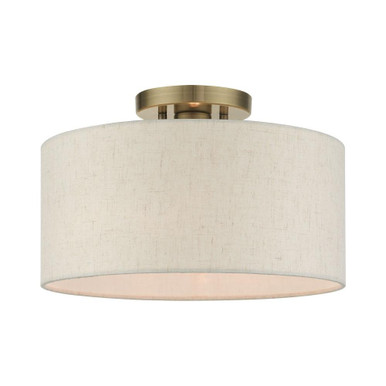 Blossom 1 Light 13 Inch Wide Semi Flush Mount by Livex - 49809-01